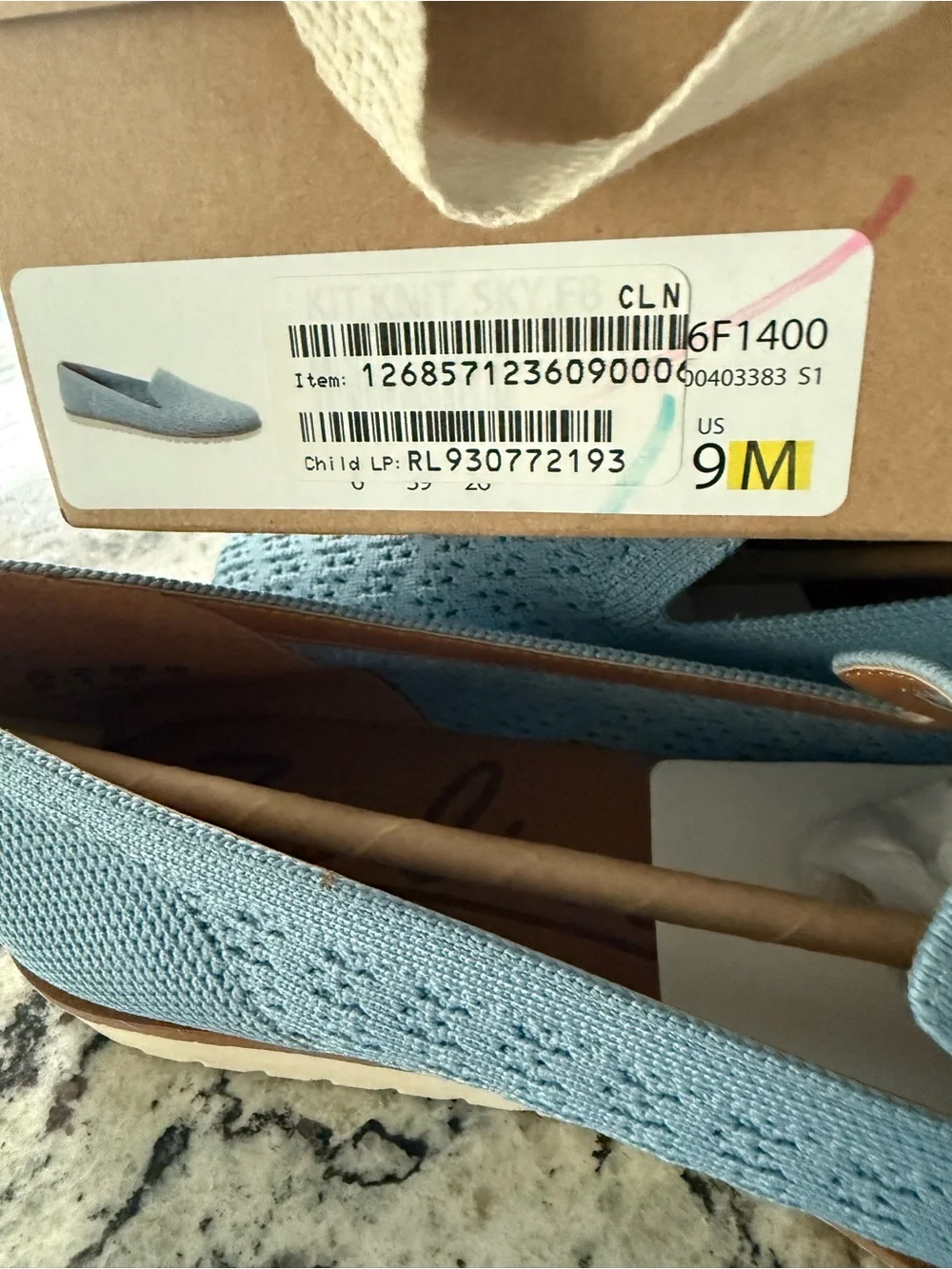NWT, Zodiac Light Blue Knit Slip-On Loafers